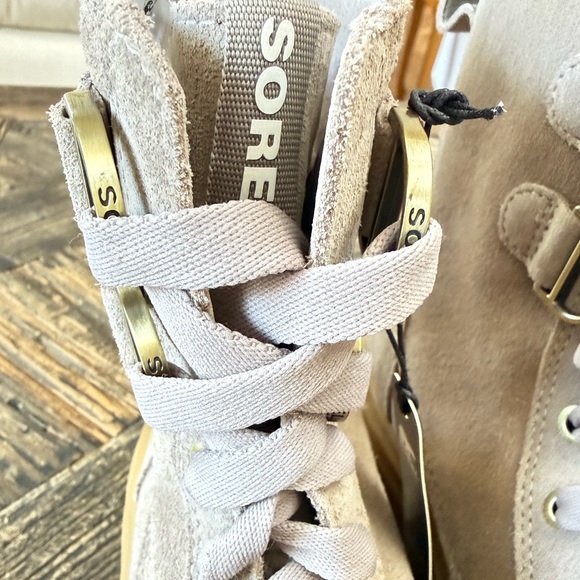 NWT Sorel Caribu X Waterproof Leather Lace Up Boots Taupe Boots – Sz 8 - Picture 10 of 12